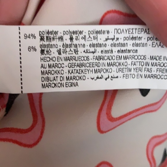 NWT. Zara Pink Geometric Printed Midi Dress. Size XS. - Picture 9 of 10